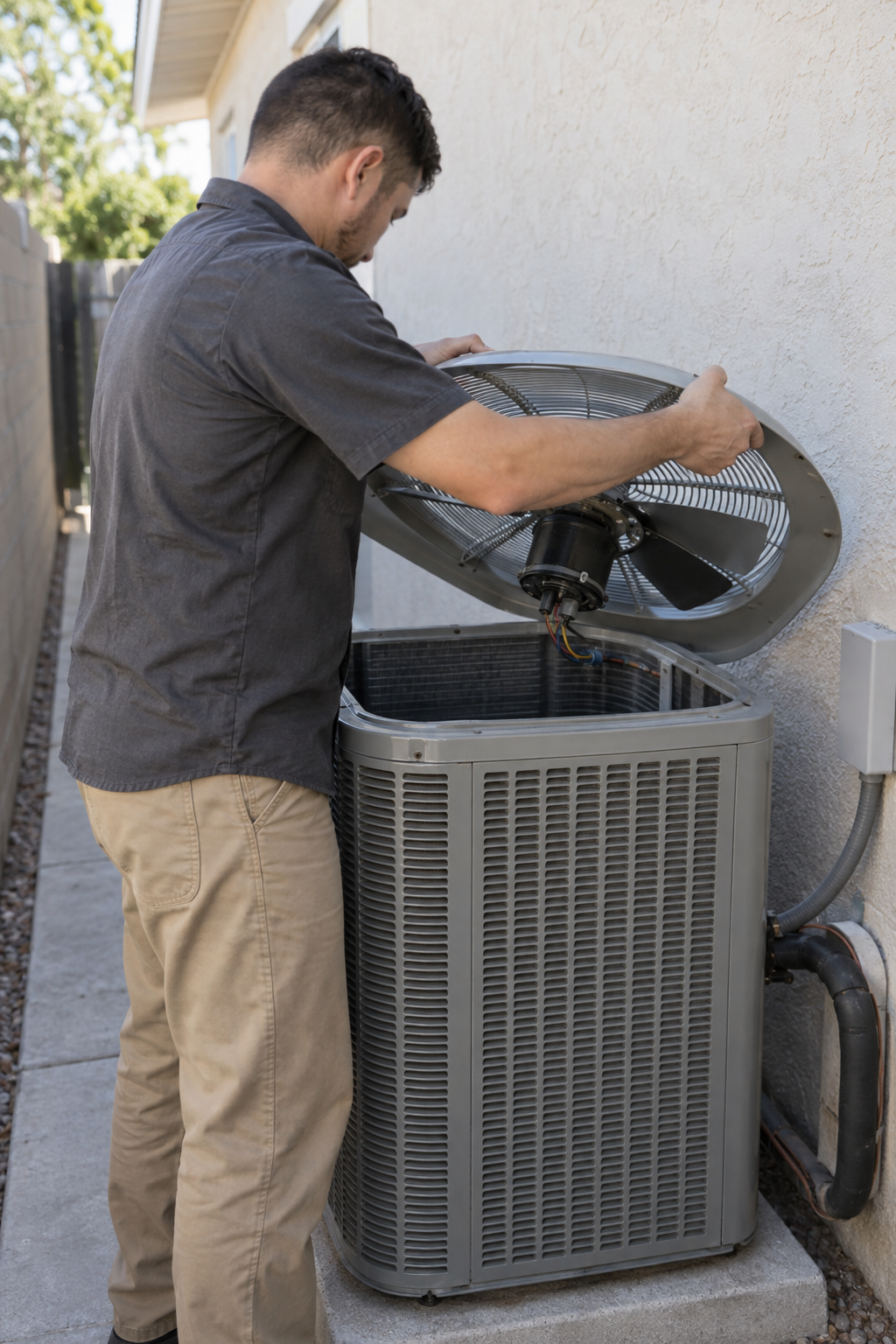 hvac repair technician at a Commerce home